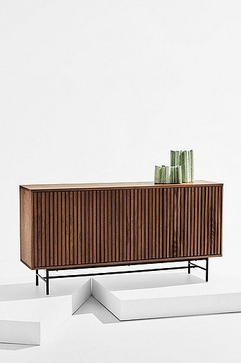 Rue Sideboard Schrank Pastill in Walnuss Braun Matt - Bild 1
