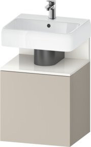 Duravit Waschtischunterschrank Qatego in Weiß und Taupe Hochglanz, B/T/H: 49 x 42 x 64,5 cm - Bild 1
