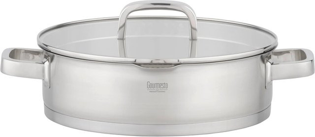 Gourmesto Servierpfanne Silver Line aus Edelstahl in Silber Durchmesser: 28 cm - Bild 1