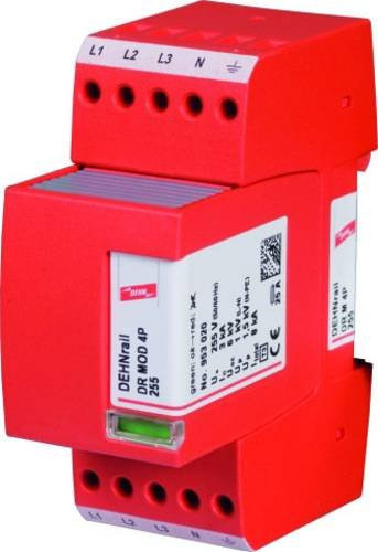 DEHN Überspannungsschutz-Ableiter DEHNrail DR M 4P 255 für Verteilerschrank, 8 kA, Rot - Bild 1