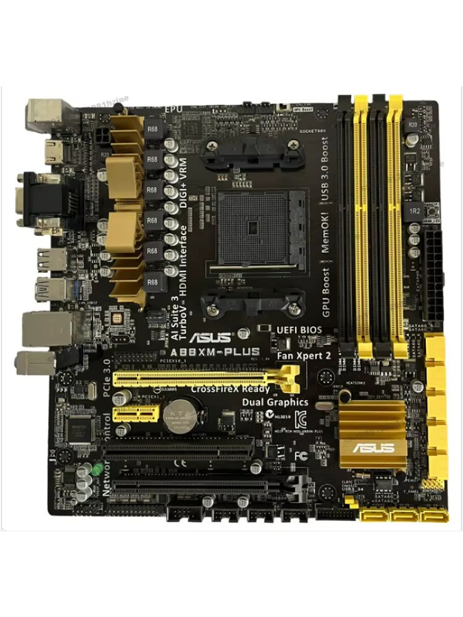 Asus Hauptplatine A88X-PLUS M2 / A68H-C FM2 mit NVMe/M.2 und USB-C in Schwarz - Bild 6