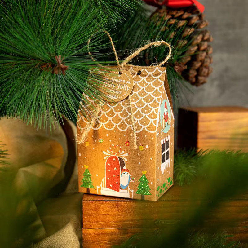24er Set Meidding Weihnachtliche Lebkuchenhaus Geschenkboxen für Adventskalender und Weihnachtsdekoration - Bild 6