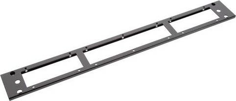 Hager MES-SOBA1351 Front- und Rückblende mit Ausschnitt aus Stahl in Schwarz RAL9005 - Bild 1
