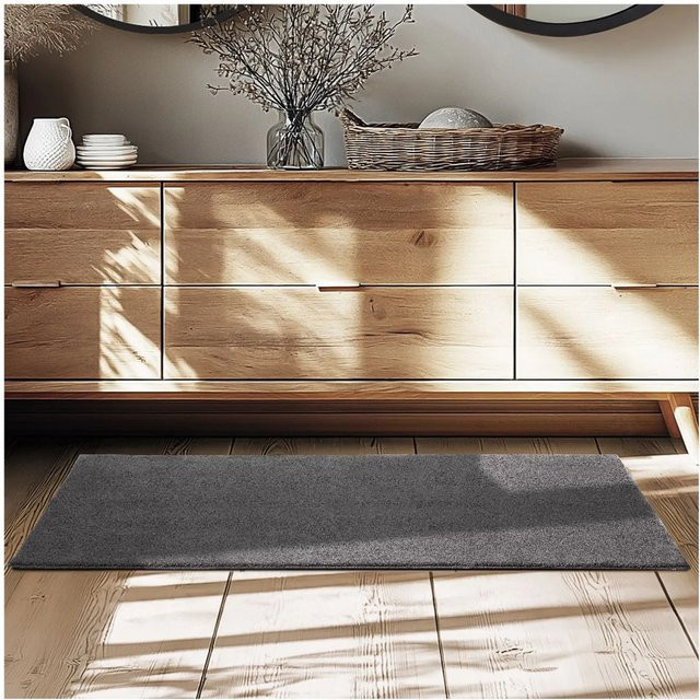 Tectake Kurzflorteppich Soft Zone Beige mit flauschiger Oberfläche, B/T/H: 60 x 110 x 1,50 cm - Bild 1