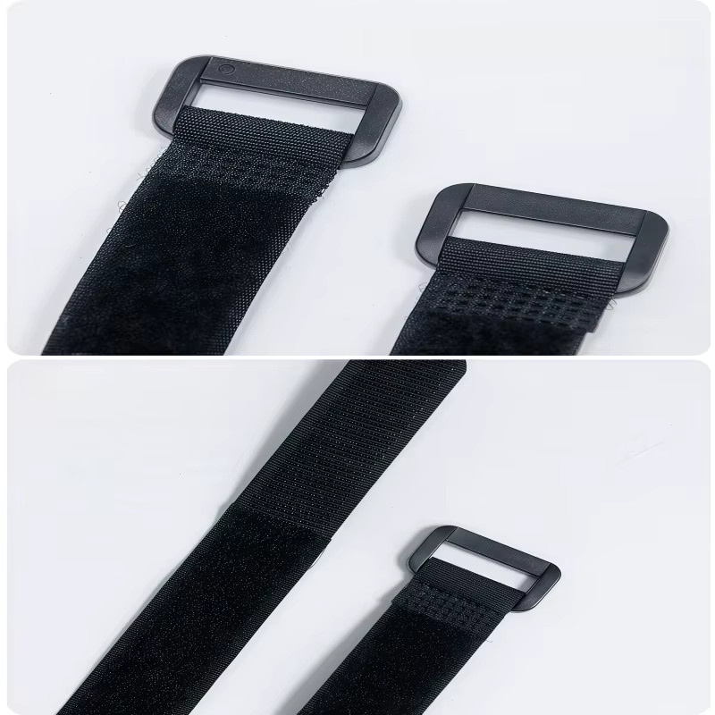 ZHOUCHEN Nylon-Kabelbinder mit Klettverschluss und umgekehrter Schnalle, Schwarz, Länge: 25 cm - Bild 5