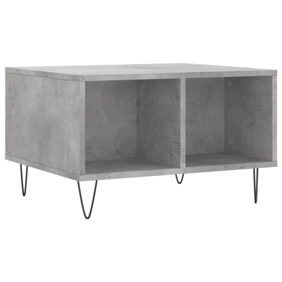 vidaXL Couchtisch Modell 3 in Betongrau aus Holzwerkstoff und Metall, B/T/H: 60 x 50 x 36,5 cm - Bild 2