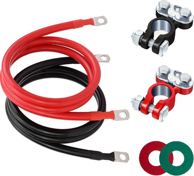 Batterieklemmen-Steckverbinder 10 AWG für Kfz, Motorräder und Schiffe in Rot - Bild 1