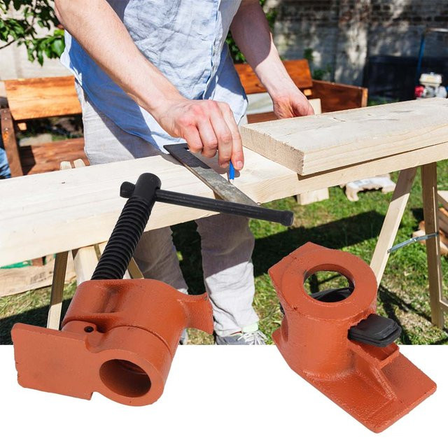 Painter Rohrklemmenbacken Schraubstock Vorrichtungssatz für Holzbearbeitung, Orange, Stahl - Bild 1