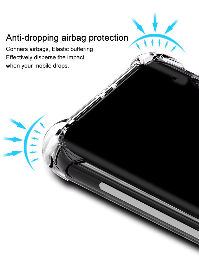 Stoßfeste Silikon TPU Schutzhülle für ZTE Blade V80 Max 4G in Transparent - Bild 3