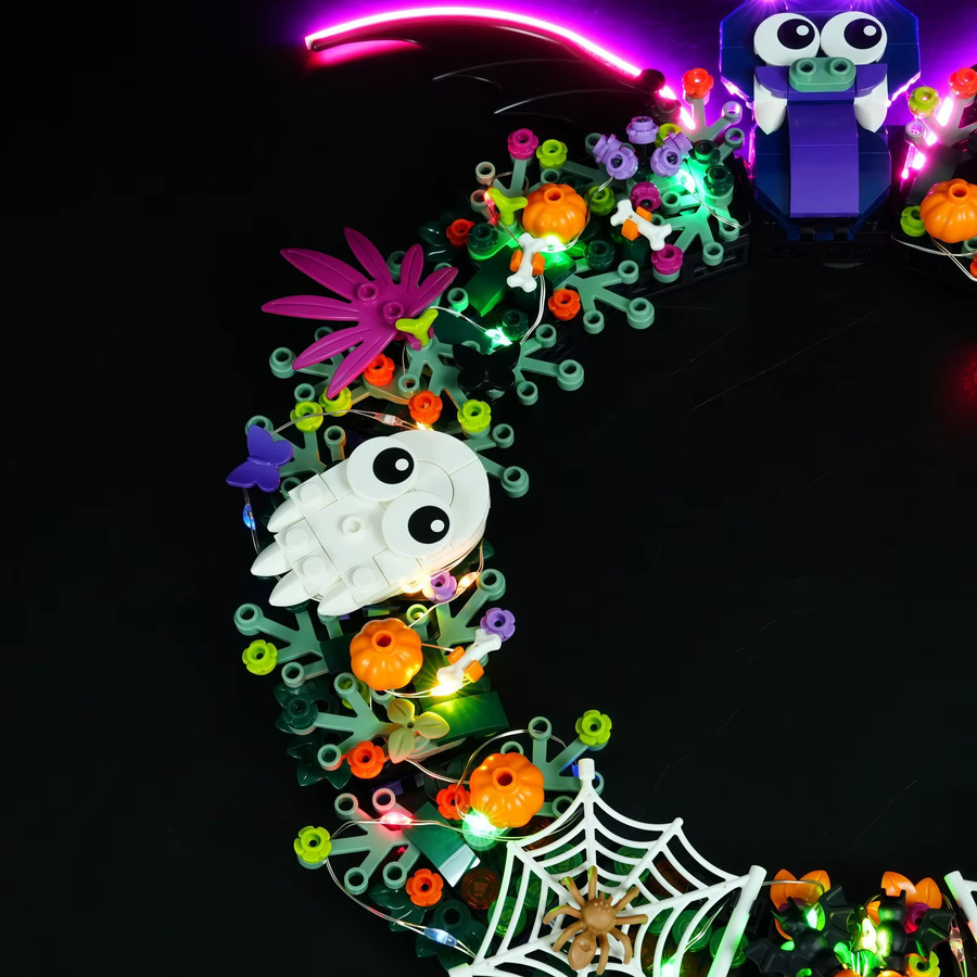 MAXCXT LED-Licht für LEGO 40825 Halloween-Kranz, RGB Multicolour, Schwarz - Bild 3