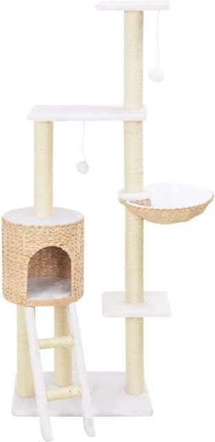vidaXL Katzen-Kratzbaum Modell 7 mit Höhle aus Sisal und Seegras in Braun - Bild 1