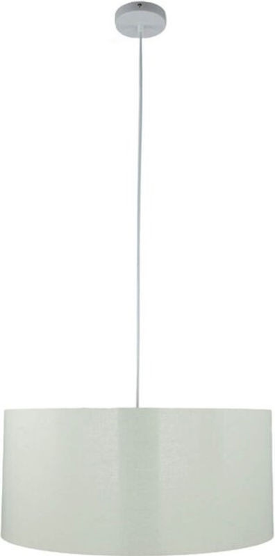 Licht-erlebnisse Pendelleuchte mit Stoffschirm in Velours-Optik, Durchmesser: 55 cm, E27, Beige - Bild 1