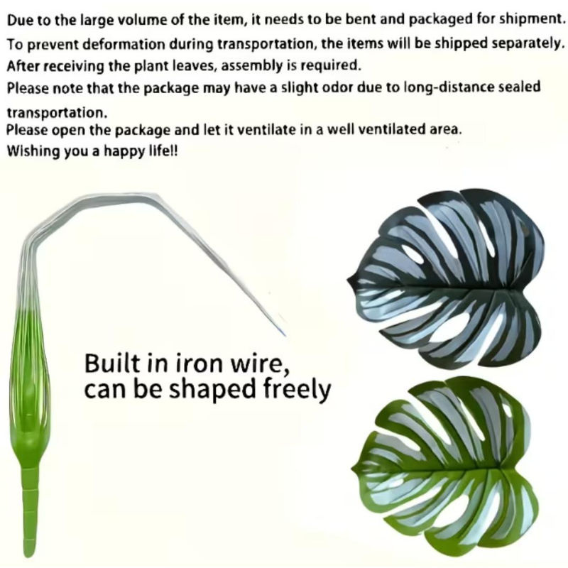 Künstliche Monstera Pflanze von TUYUE in Grün, 120 cm Höhe, mit 24 Blättern aus Kunststoff - Bild 2