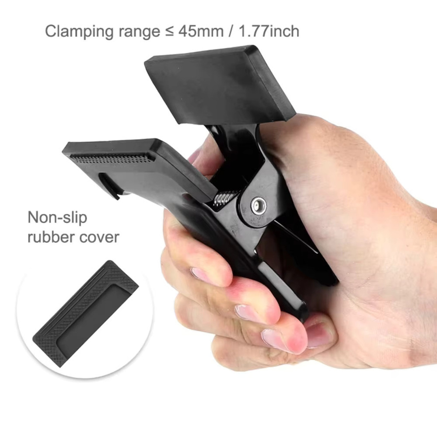Kamera-Clip-Klemme aus Metall in Schwarz mit 360-Grad-Schwenkfunktion und 1/4 Zoll Gewindeschraube für SLR und DSLR sowie Kamerastative - Bild 3