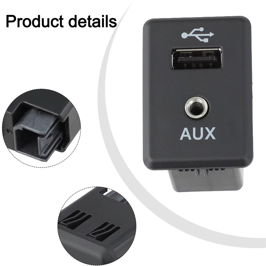 Nissan AUX Stereo Audio Adapter Buchse 3,5 mm Jack für Modelle 2013-2019 Schwarz 28023-4BA0B - Bild 3
