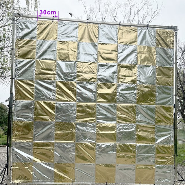 KonoFoto Schachbrettmuster Lame Reflektor in Silber oder Gold für Overhead Butterfly Frame - Bild 1