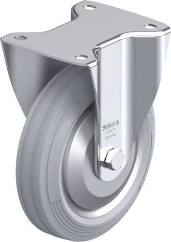 Blickle Bockrolle 180R-SG-FA in Grau mit Stahlgehäuse und 180 mm Rad-Durchmesser für eine Tragfähigkeit von bis zu 170 kg - Bild 1