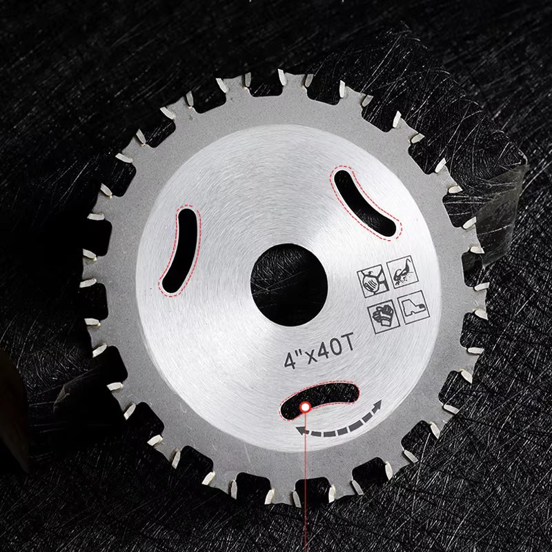 NIUXIANG Mini Kreissäge Klinge mit Hartmetallspitze für Holz, Silber, Durchmesser: 110 mm, Breite: 4 mm, Zähnezahl: 40T - Bild 2