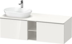Duravit Waschtischunterschrank D-Neo Wandhängend in Weiß Hochglanz mit Holzoptik, Breite: 140 cm, Tiefe: 55 cm - Bild 1