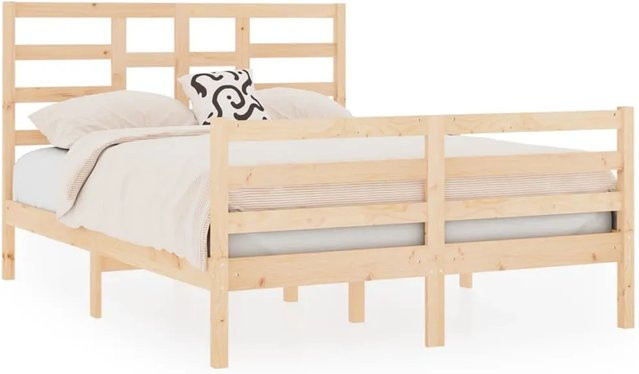vidaXL Massivholzbett aus Kiefernholz in Braun, B/T/H: 120 x 190 x 104 cm - Bild 1