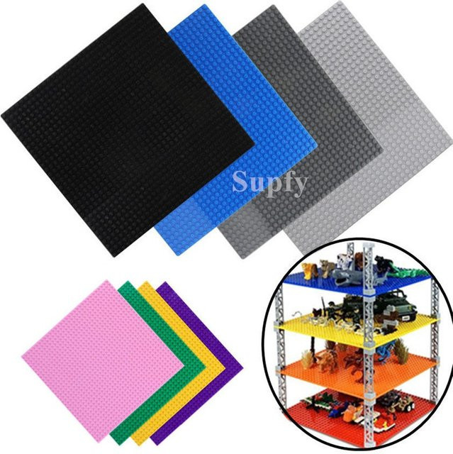 Supfy Bausteine Grundplatte, 14 Farben, 32 x 32 Punkte, doppelseitig - Bild 1