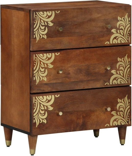 vidaXL Sideboard aus Massivholz Mango in Honigbraun Braun, B/T/H: 60 x 33 x 75 cm - Bild 1