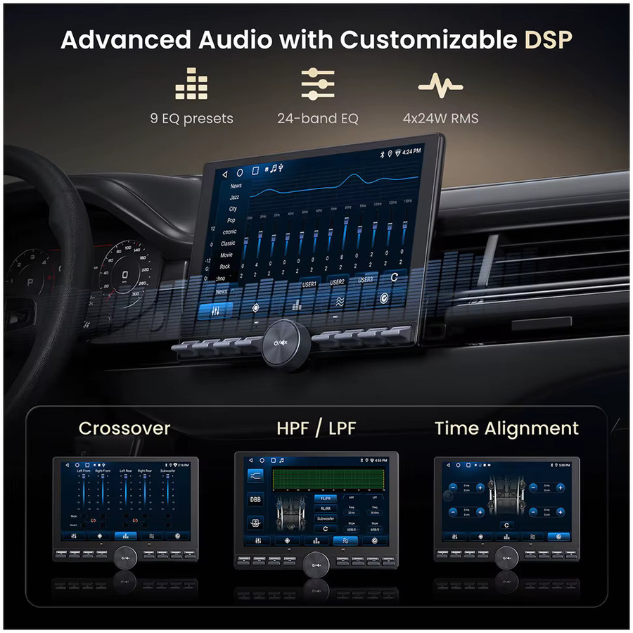 ATOTO Android Autoradio mit 10 Zoll ausziehbarem Bildschirm, CarPlay, Android Auto, Bluetooth und Kamera in Schwarz - Bild 5
