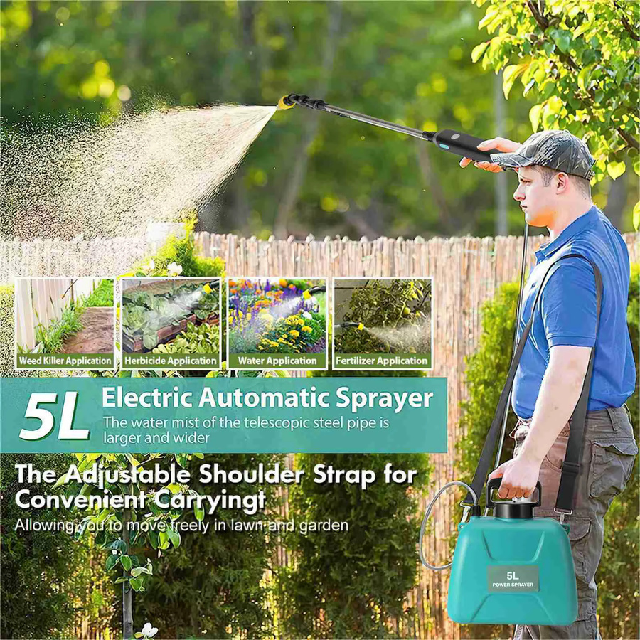 Seeiswork Elektrischer Gartensprüher mit 0,58 l Volumen, automatischer USB-wiederaufladbarer Pflanzensprüher in Grün - Bild 6
