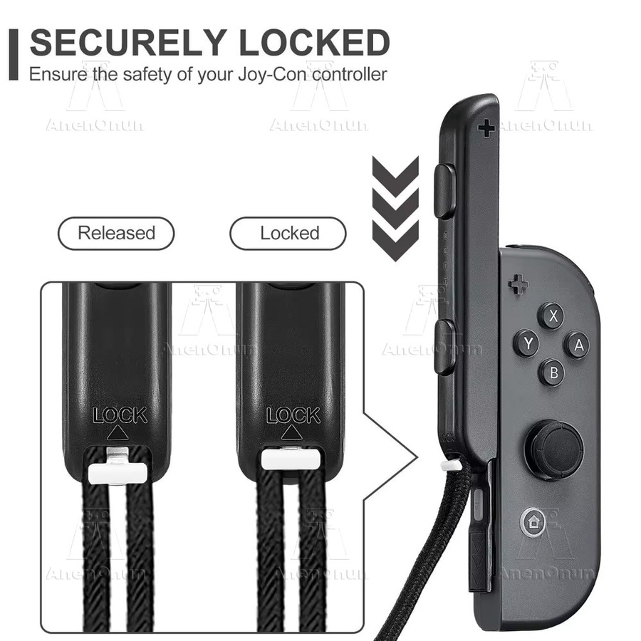 AnenOnun Handschlaufe für Nintendo Switch und Switch OLED Joycon in Schwarz - Bild 2