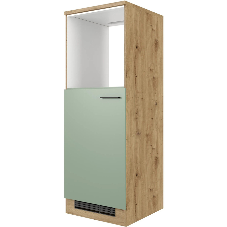 Flex-Well Küchen-Geräteschrank Cara Schilfgrün matt und Artisan Eiche, B/T/H: 60 x 60 x 169 cm - Bild 2