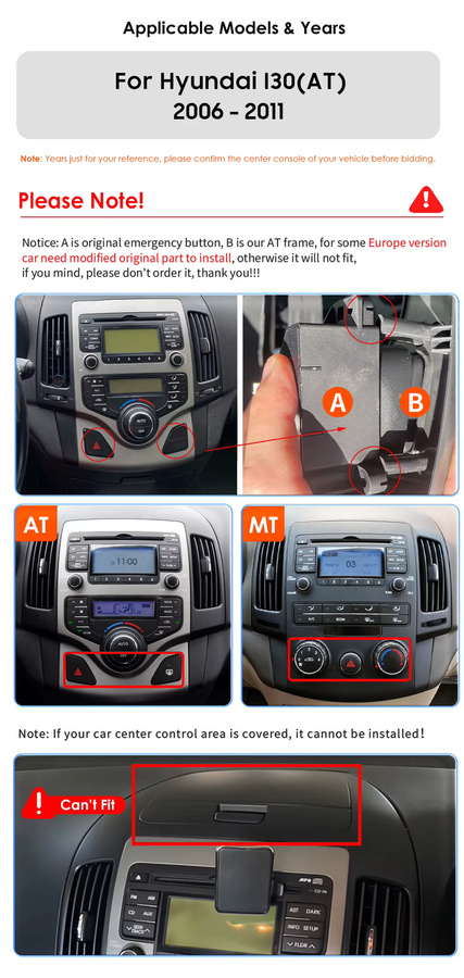 OSSURET Android 14 Auto-Multimedia-Player für Hyundai I30 (AT) 2006-2011, 9 Zoll Display, Kabelloses CarPlay, Android Auto, Bluetooth, Mirror Link und DSP Audio, Schwarz - Bild 7