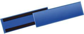 Duraprint Etiketten- und Kennzeichnungstaschen aus Kunststoff, Blau, 50 Stück, B: 29,7 cm, H: 7,4 cm - Bild 1