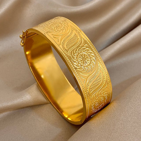 AENSOA Armreif, Edelstahl, Gold, Unisex