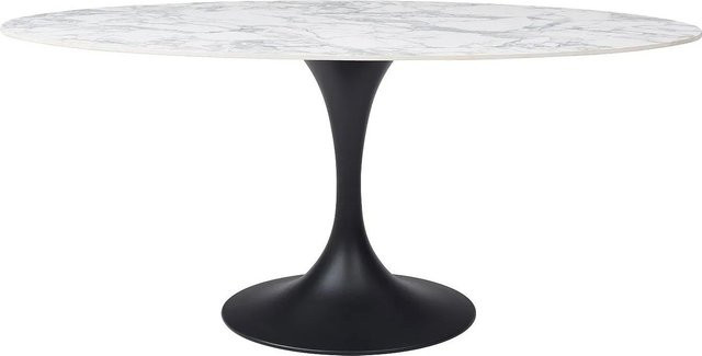 Maison Céphy Esstisch Elva mit Keramikplatte in Marmor-Optik, Schwarz-Weiß, Breite: 180 cm - Bild 1