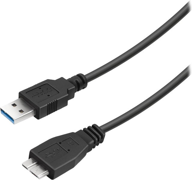 Vivanco USB-A-auf-Micro-USB-Kabel in Schwarz, Länge: 0,75 m - Bild 1
