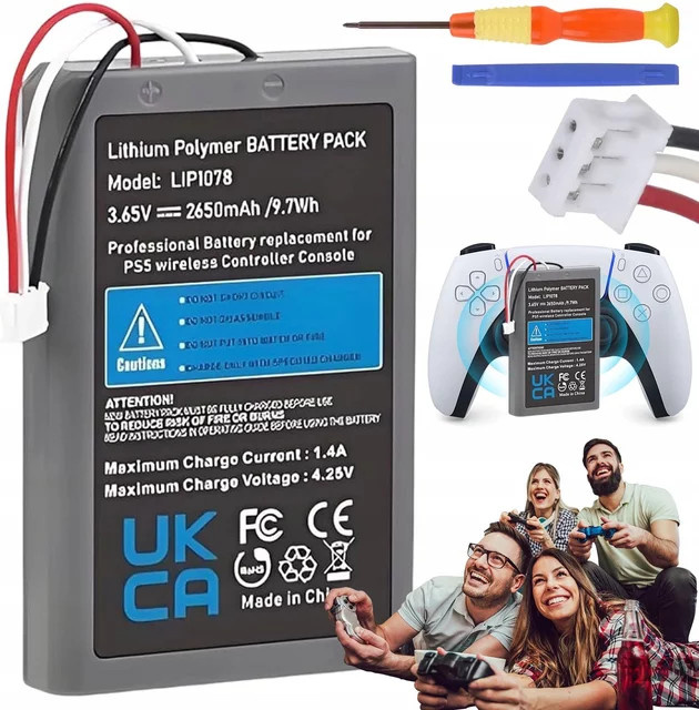 Sony Ersatzakku für PS5 DualSense Wireless Controller CFI-ZCT1W, Lithium-Polymer, 2650mAh, 3,65V, 9,7Wh - Bild 1