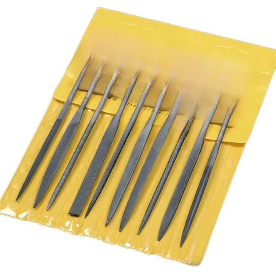 10-teiliges Nadelfeilen-Set von Skeyo in Gelb für Juwelier, Holzschnitzerei, Basteln, Metall, Glas und Stein - Bild 3