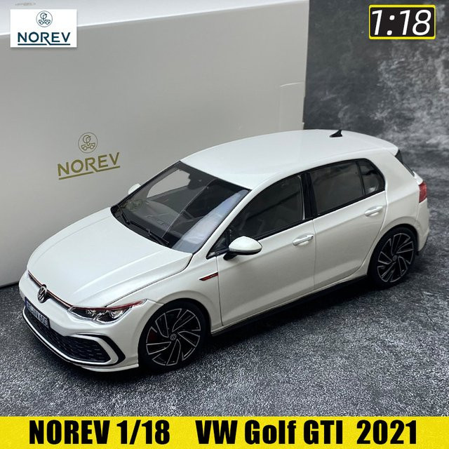 NOREV 2021 Golf GTI, Druckgussmodell, 1:18, Metall, Weiß - Bild 1