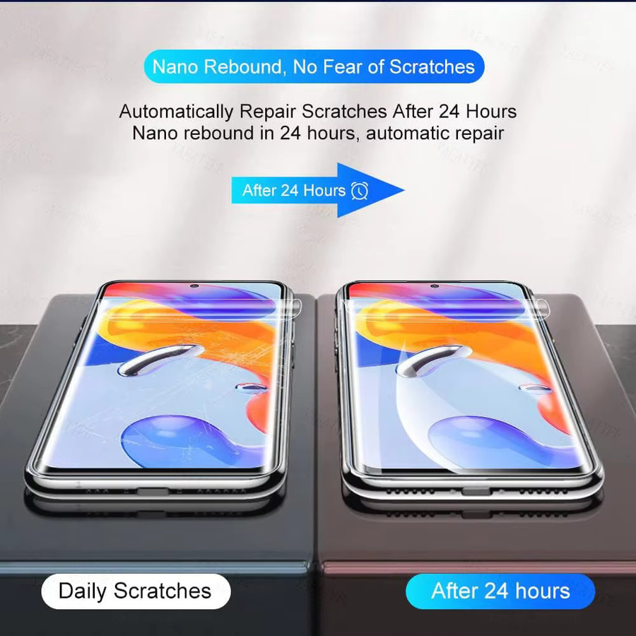 5er Pack Hydrogel Display Schutzfolien für Xiaomi Poco X3 Pro X3 NFC M5S F3 F4 GT M3 M4 X4 Pro 5G, transparent - Bild 3