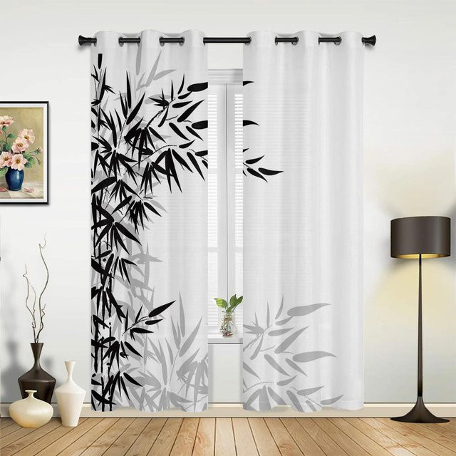 Transparente Fenstervorhänge im Shabby Chic Design mit floralem Muster, Farbe: Weiß, B: 135 cm, H: 60 cm - Bild 1