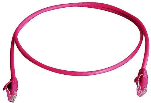 Telegärtner RJ45 Patchkabel CAT 6 Ethernet LAN in Rot, 7,5 m Länge - Bild 1