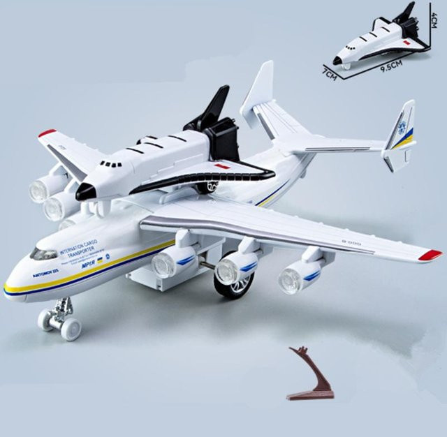 Linyi toy car An-225 Mriya Legierungsflugzeugmodell, Metall, mit Ton und Licht, 1:200, ab 18 Jahre - Bild 1