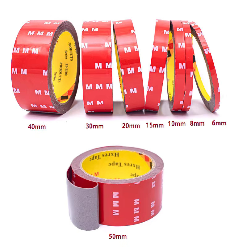 Doppelseitiges Acrylschaum-Klebeband in Rot, 300 cm, wasserdicht und hochtemperaturbeständig für die Autodekoration - Bild 2
