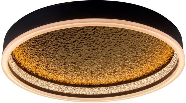 Näve LED Deckenleuchte ARANY rund in Schwarz und Gold, B/H/T: 40 x 7 x 40 cm - Bild 2