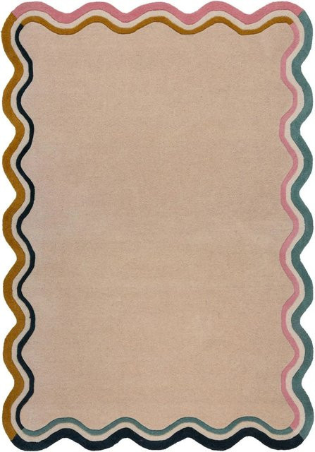 Flair Rugs Wollteppich Leo Border Modern Mehrfarbig B: 160 cm, T: 230 cm - Bild 1