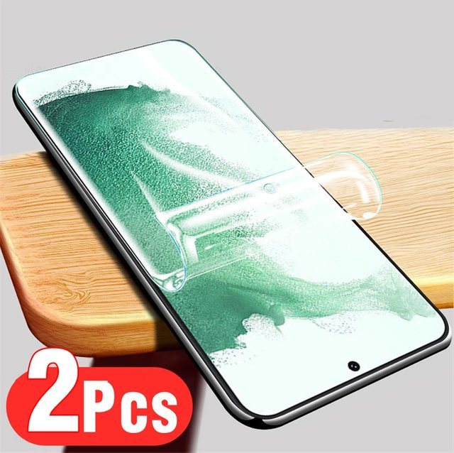 2er-Pack Hydrogel Displayschutzfolie für Samsung Galaxy S25 S24 S23 S22 S21 Ultra Plus A55 A54 A35 A15 transparent - Bild 1