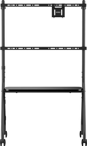 SpeaKa Professional SP-TVC-1600 TV-Rollwagen Bodenständer in Schwarz, Höhenverstellbar für Fernseher von 124,5 cm bis 203,2 cm - Bild 1