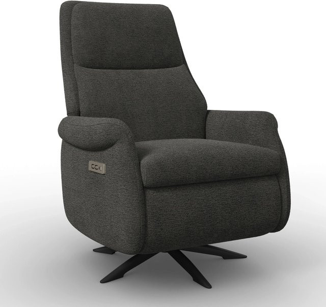 Bessagi Home Elektrischer Relaxsessel Alice in Grau mit Liegefunktion und Bouclé-Bezug - Bild 1