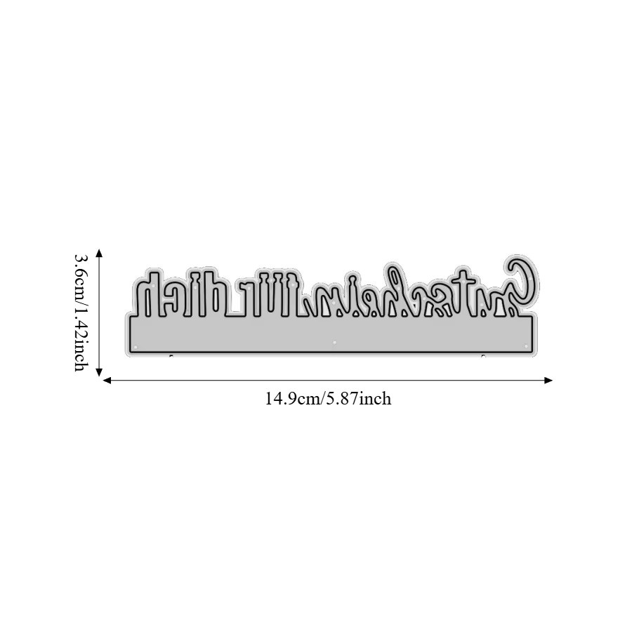 Metall-Stanzformen Deutscher Satz Silber für DIY Scrapbooking und Kartenherstellung - Bild 3
