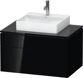 Duravit Waschtischunterschrank L-Cube in Weiß, wandhängend, mit 1 Schublade und 1 Auszug, B/T/H: 82 x 55 x 48,2 cm - Bild 1